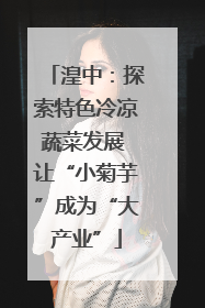 湟中：探索特色冷凉蔬菜发展 让“小菊芋”成为“大产业”